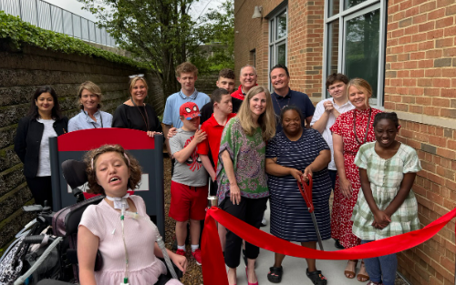 GRAND OPENING:  Indian Hill High School celebrates student-designed outdoor wellness space