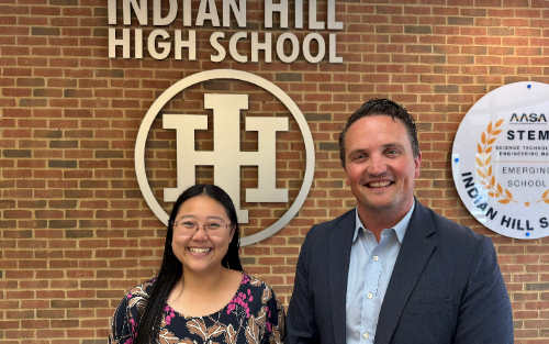 Presidential Scholar Semifinalist Lillian Liu with Andy Gruber