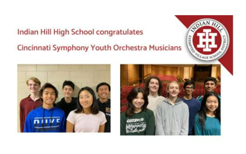 Indian Hill High School students selected to perform with the Cincinnati Symphony Youth Orchestra