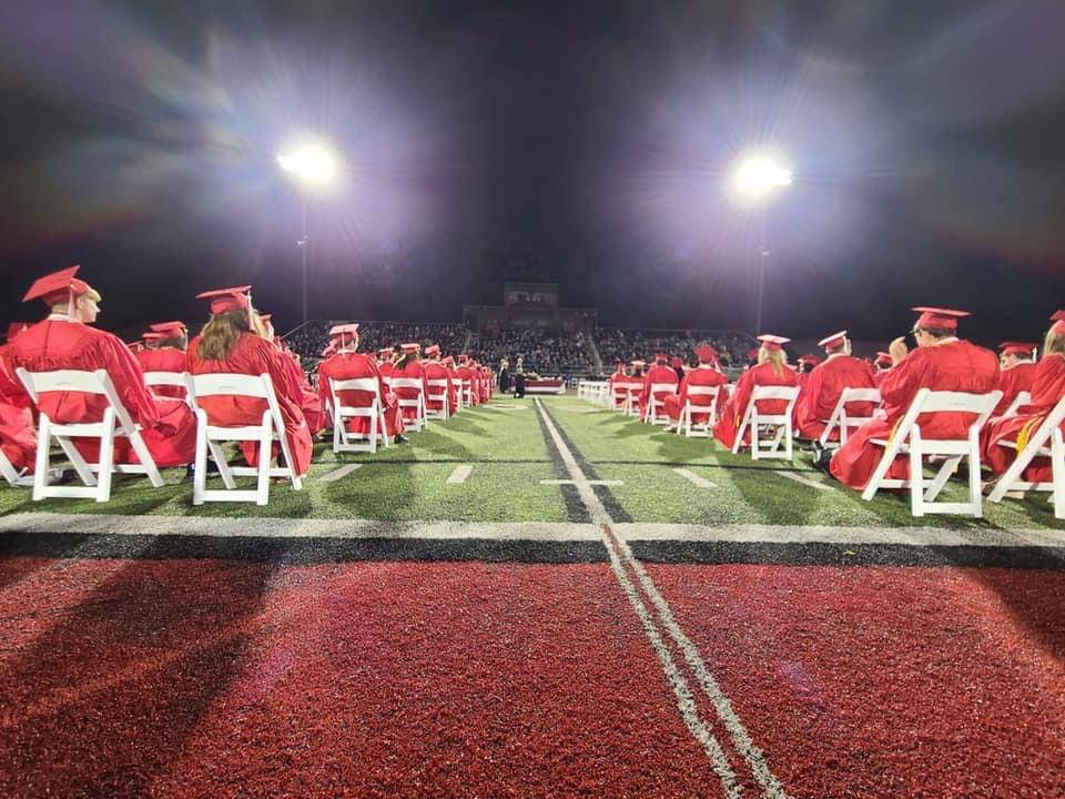 rows of grads