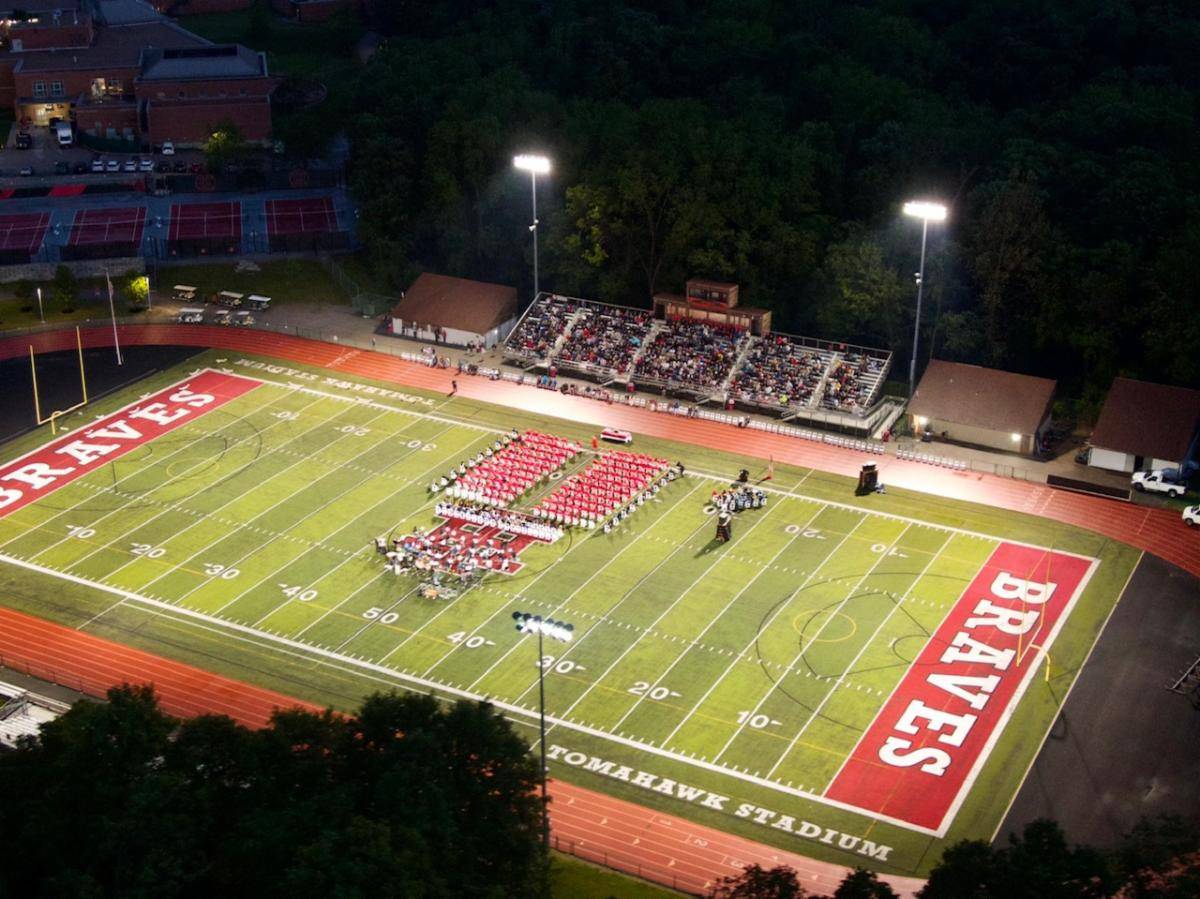 Drone view of Tomahawk Stadium