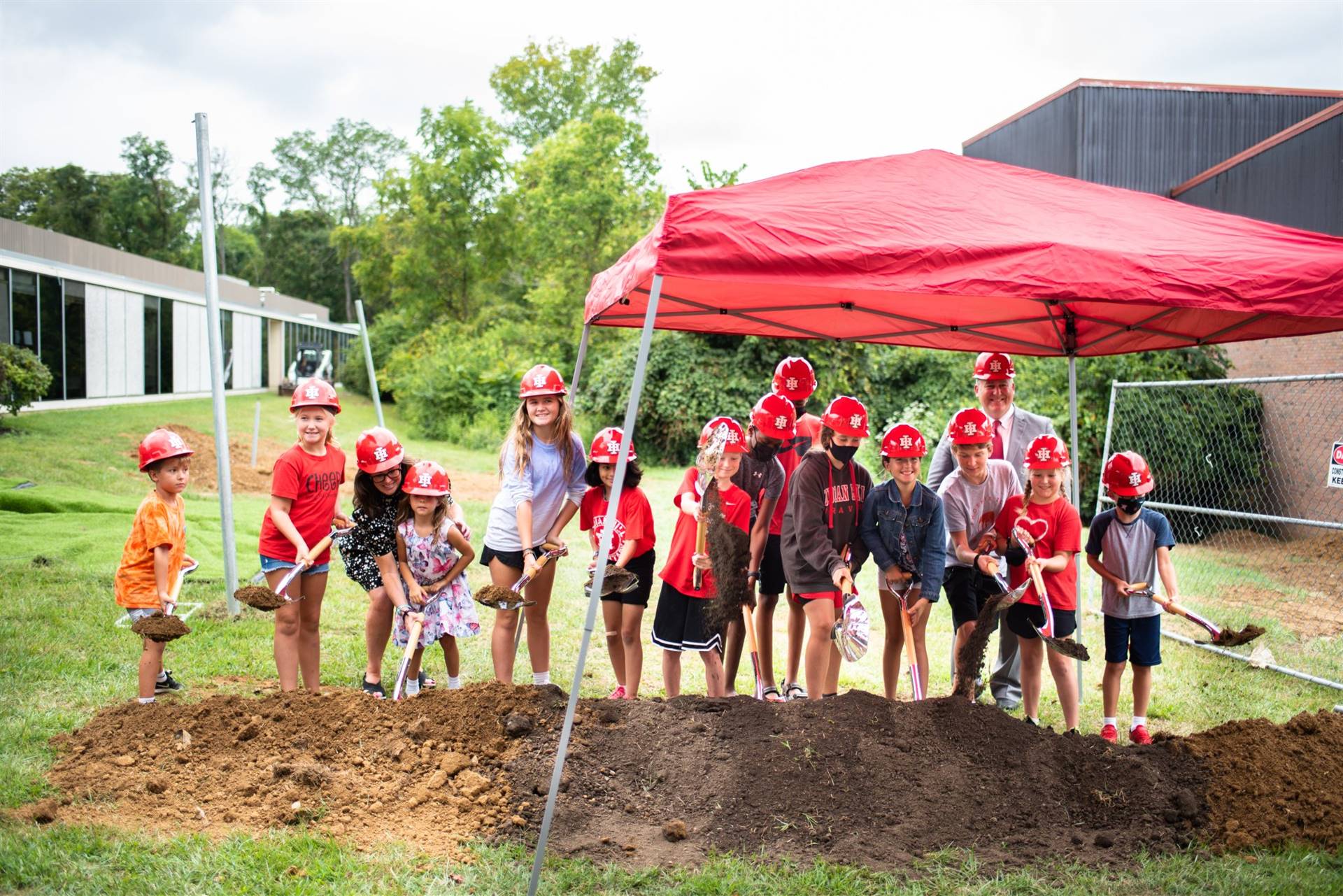 Students got in on the shovel turning