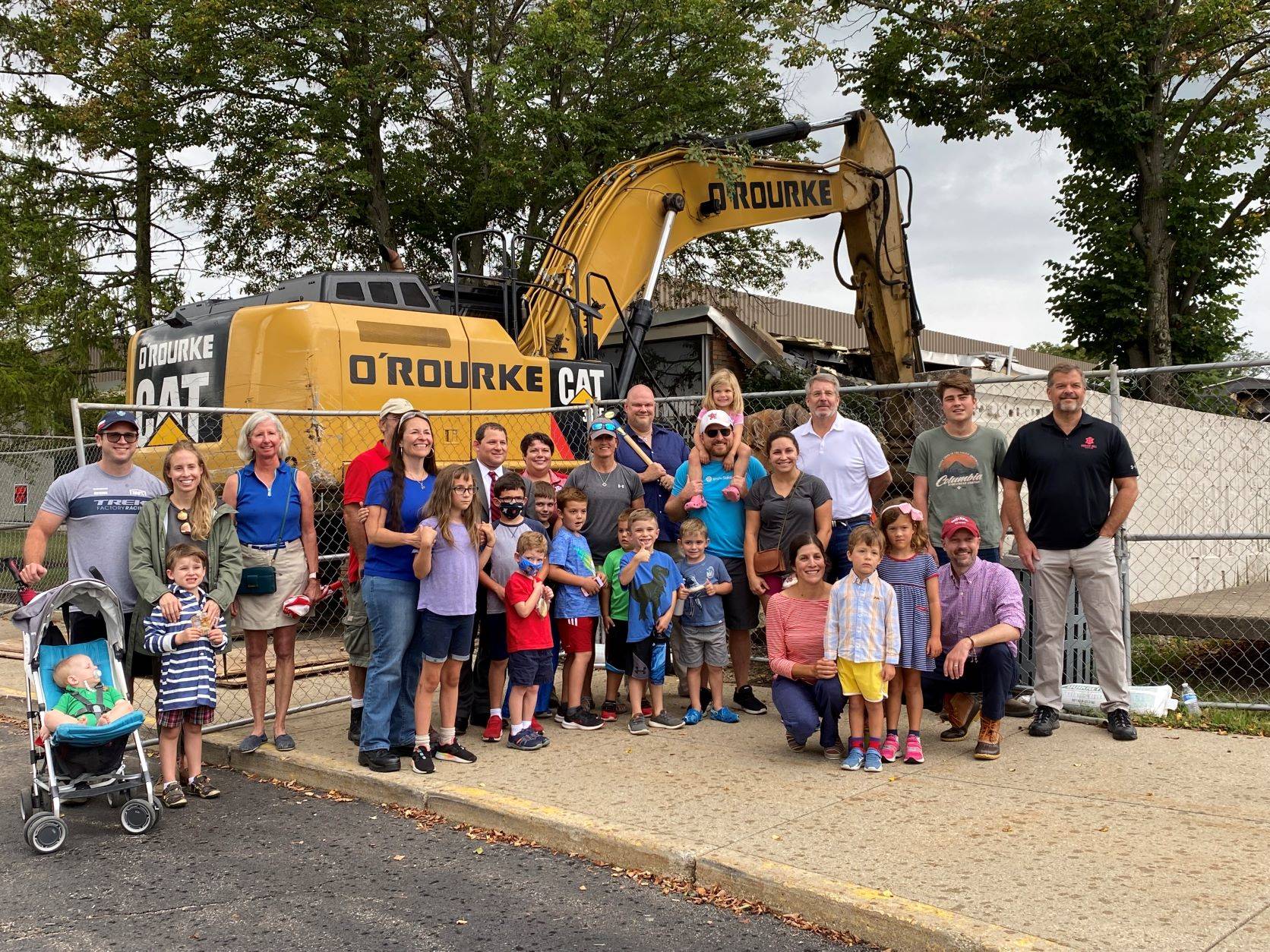 Raffle winners had a turn in the demolition vehicle