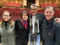 Hank Henley tours backstage w Rob and Arianna Warfel and Kitsa Rhoad