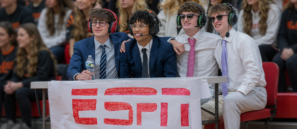 Students dressed up as ESPN Journalists