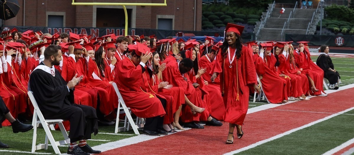 Student Walking in Graduation